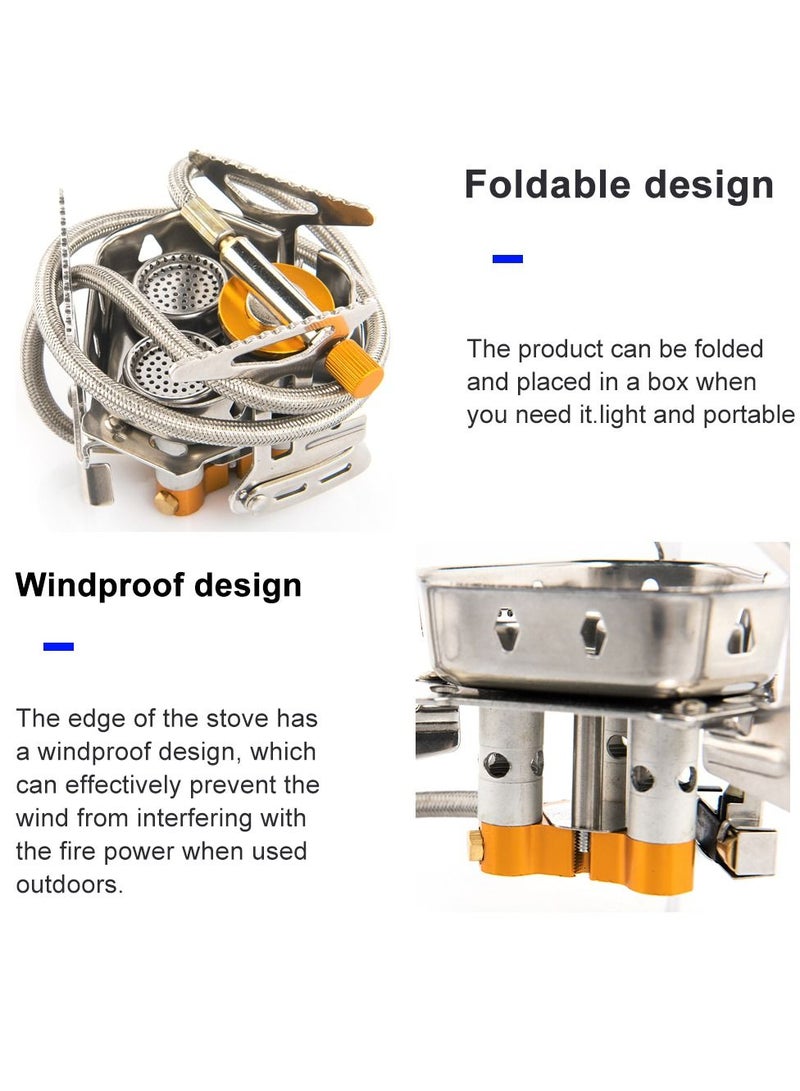 EVEREEN Outdoor Camping Gas Stove | 5800W High-Power Three Burner, Foldable & Portable | Camping, Hiking, Picnic Cookware - Image 5